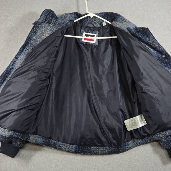Levis Jacket Cinch Coat Puffer Heavyweight WOOL Blend Medium Womens Plaid - Picture 5 of 13